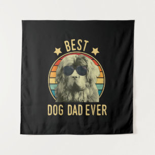 Mens Best Dog Dad Ever Newfoundland Fars Day Tapestry