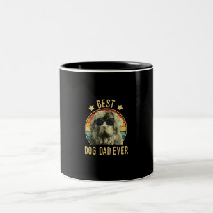 Mens Best Dog Dad Ever Newfoundland Fars Day Two-Tone Coffee Mug