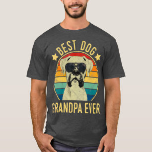 Mens Best Dog Grandpa Ever Boxer Fathers Day T-Shirt