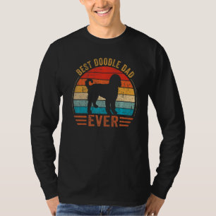 Mens Best Doodle Dad Vintage Retro Goldendoodle F T-Shirt