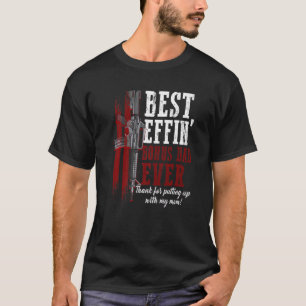 Mens Best Effinu2019 Bonus Dad Ever Daddy Gun Righ T-Shirt