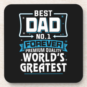 Men's Best Father Dad World's Greatest No.1 Coaster