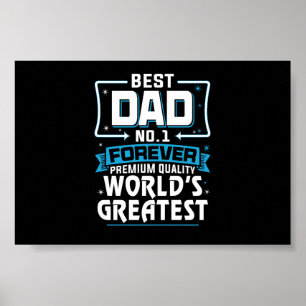 Men's Best Father Dad World's Greatest No.1 Poster