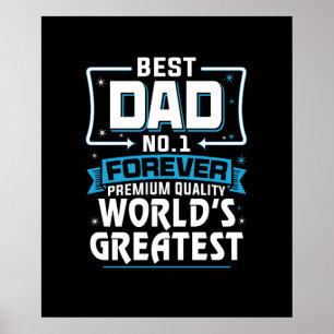 Men's Best Father Dad World's Greatest No.1 Poster