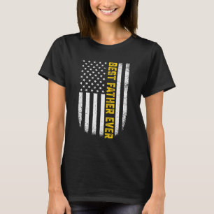 Mens Best Father Ever American Flag Proud Father F T-Shirt