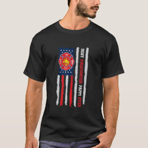 Mens Best Firefighter Pappi Ever Us Flag Fireman F T-Shirt