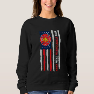 Mens Best Firefighter Tata Ever Us Flag Fireman Fa Sweatshirt