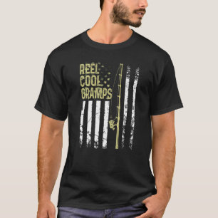 Mens Best Fisherman Reel Cool Gramps For Daddy Fat T-Shirt