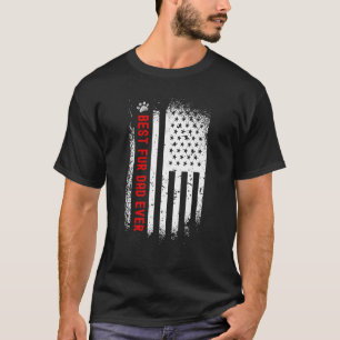 Mens Best Fur Dad Ever - American Flag T-Shirt