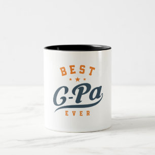 Mens Best G-Pa Ever Funny Grandpa Two-Tone Coffee Mug