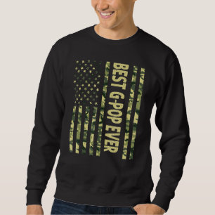 Mens Best G Pop Ever Us American Flag Grandpa Fat Sweatshirt