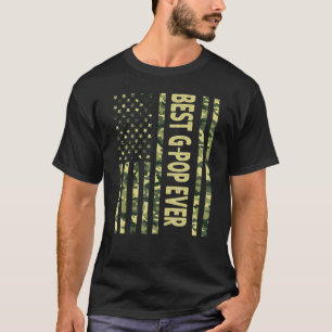 Mens Best G Pop Ever Us American Flag Grandpa Fat T-Shirt