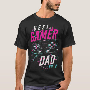 Mens Best Gamer Dad Ever Funny Fathers Day Top