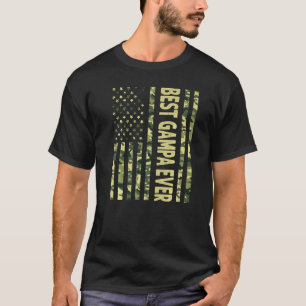 Mens Best Gampa Ever Us American Flag Grandpa Fat T-Shirt