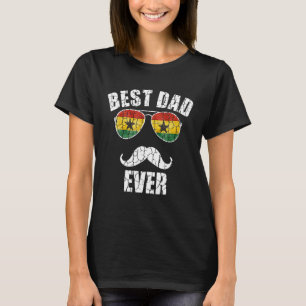 Mens Best Ghanaian Dad Ever Patriotic Grandpa Fath T-Shirt