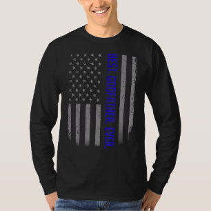 Mens Best Godfather Ever American Flag For Fathe T-Shirt