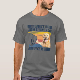 Mens Best Golden Retriever Dad Ever Vintage Father T-Shirt