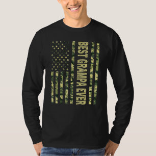 Mens Best Grampa Ever Us American Flag Grandpa F T-Shirt