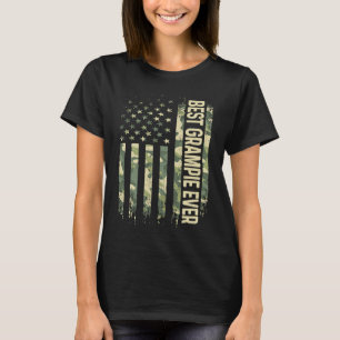 Mens Best Grampie Ever Camo American Flag Father's T-Shirt