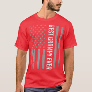 Mens Best Grampy Ever American Flag  Gifts For Fat T-Shirt