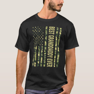 Mens Best Granddaddy Ever Us American Flag Grandpa T-Shirt