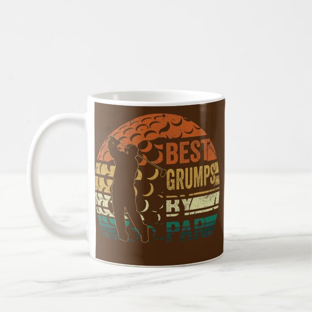 Mens Best Grumps By Par Retro Father's Day Gift Coffee Mug (Left)