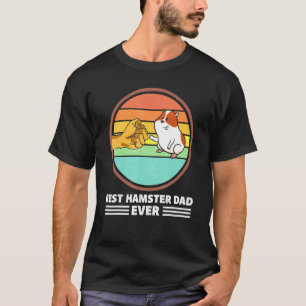 Mens Best Hamster Dad Ever Teddy Hamster T-Shirt
