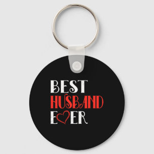 Mens Best Husband Ever Tee Valentine's Day Gifts F Keychain