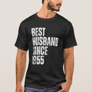 Mens Best Husband Since 1955 Vintage Wedding Anniv T-Shirt
