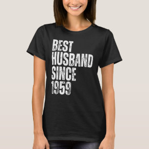 Mens Best Husband Since 1959 Vintage Wedding Anniv T-Shirt