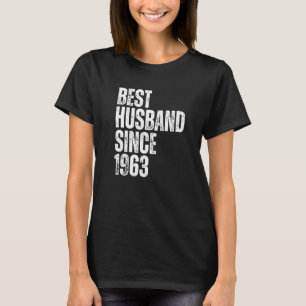 Mens Best Husband Since 1963 Vintage Wedding Anniv T-Shirt