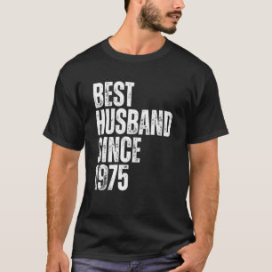 Mens Best Husband Since 1975 Vintage Wedding Anniv T-Shirt