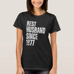 Mens Best Husband Since 1977 Vintage Wedding Anniv T-Shirt