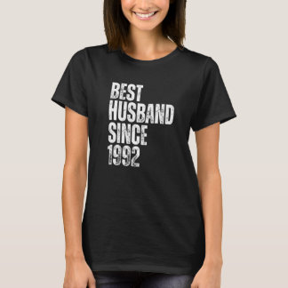 Mens Best Husband Since 1992 Vintage Wedding Anniv T-Shirt