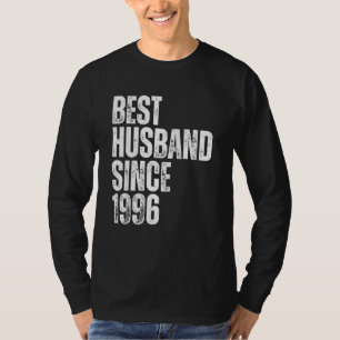 Mens Best Husband Since 1996 Vintage Wedding Anniv T-Shirt
