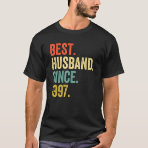 Mens Best Husband Since 1997 25th Wedding Annivers T-Shirt