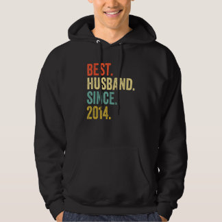 Mens Best Husband Since 2014 8th Wedding Anniversa Hoodie