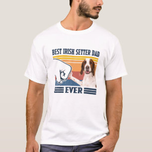 Mens Best IRISH RED AND WHITE SETTER Dad Ever Funn T-Shirt