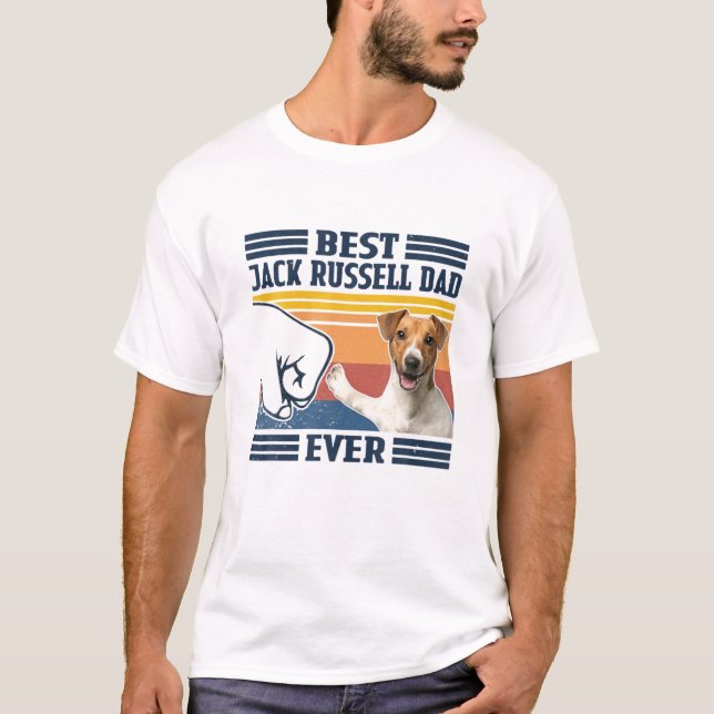 Mens Best Jack Russell Dad Ever Funny Dog Lover Fa T-Shirt (Front)