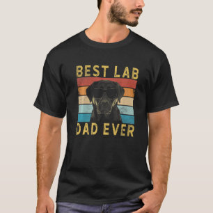 Mens Best Lab Dad Ever Vintage Yellow Labrador Ret T-Shirt