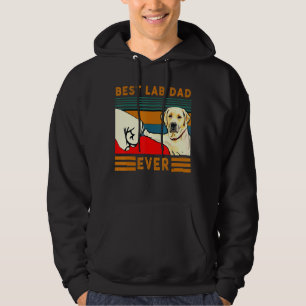 Mens Best Lab Dad Father's Day Dad Best Labrador Hoodie