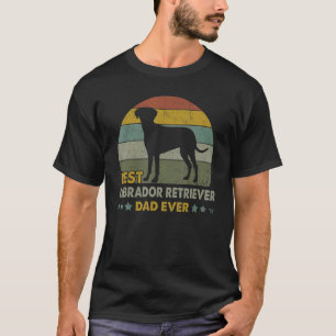 Mens Best Lab Dad Labrador Dog Vintage Fathers Da T-Shirt