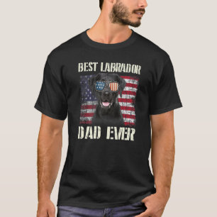 Mens Best Labrador Sunglasses Dad Ever American Fl T-Shirt