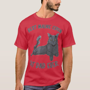Mens Best Maine Coon Dad Ever Father Cat Papa Main T-Shirt