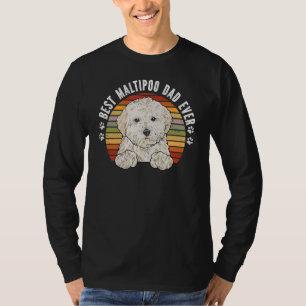 Mens Best Maltipoo Dad Ever Retro Vintage Maltipoo T-Shirt