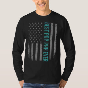 Mens Best Pap Pap Ever American Flag For Father' T-Shirt