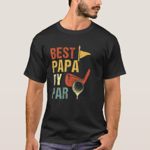 Mens Best Papa by Par  Father's Day Golf Grandpa G T-Shirt