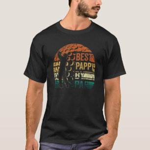 Mens Best Pappy By Par Retro Father's Day Golf T-Shirt