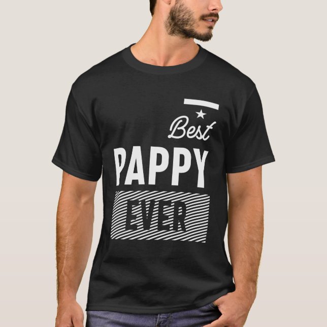 Mens Best Pappy Ever | Father Grandpa Gift T-Shirt (Front)