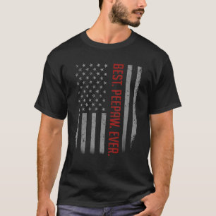 Mens Best Peepaw Ever American Flag   For Father's T-Shirt
